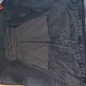 Strapless black dress